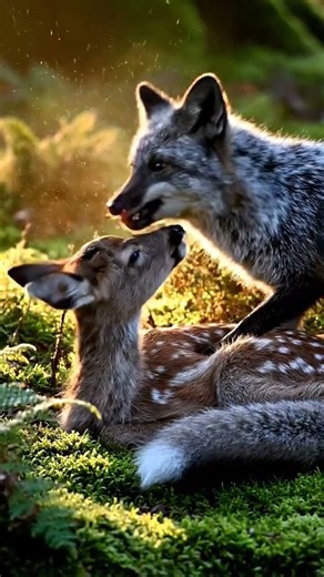 晨光中的異種共舞