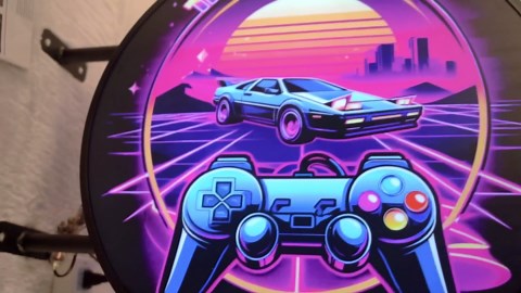 Custom Advertising Logo Lightbox Sign - Double Sided Outdoor LED Logo Business Signs for Business Retail Advertising,Salon, Cafés, Bars & Restaurants (Round)