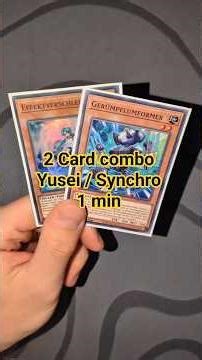 --2 Card combo Yusei/Synchro in 1 min--#tcg #yugioh #yugioh #deckprofile #yugiohtcg #yugioh5ds