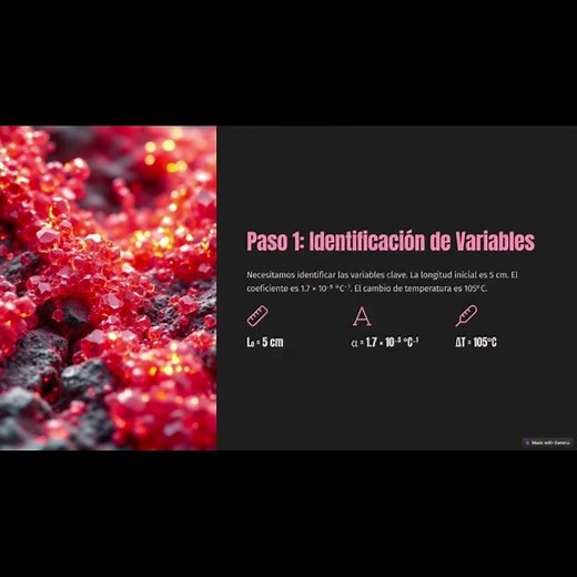 Progresion 6.- Ejemplo del calculo de Dilatación Lineal #curiosidades #densidad #electrones #ciencia