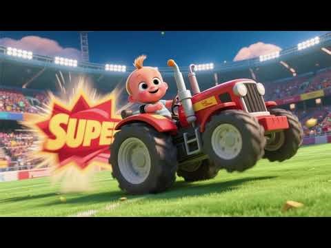 Baby Tractor’s Super Spin in the Stadium | Fun Kids Song & Nursery Rhyme