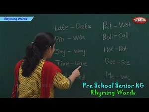 Rhyming Words | Rhyming Words For Kids | Pre School Kindergarten