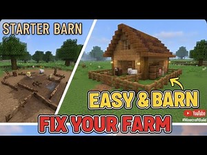 How to Build a Small & Simple Animal Barn #Minecraft