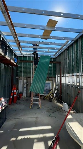 RV Storage Unit Roof Upgrade #shorts #diy #construction