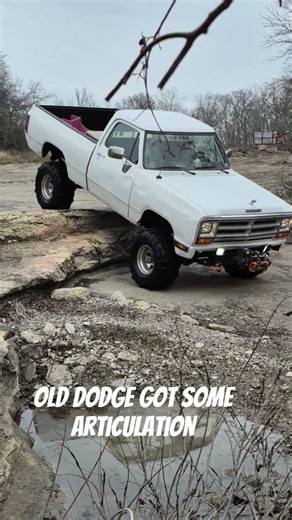That old dodge 4x4 has some articulation left in it