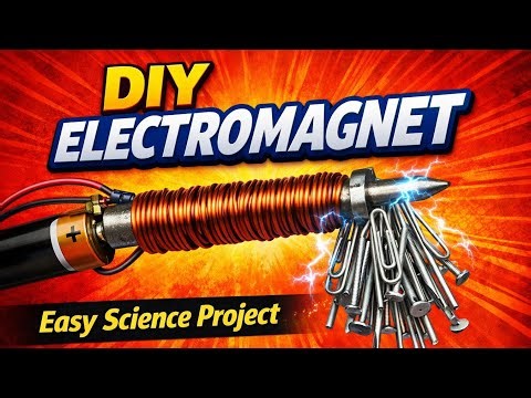 How to Make Electromagnet at Home | Easy Science Project