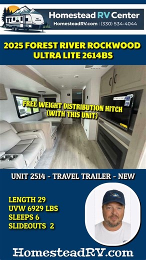 NEW 2025 Rockwood Ultra Lite 2614BS Travel Trailer - See detailswww.homesteadrv.com