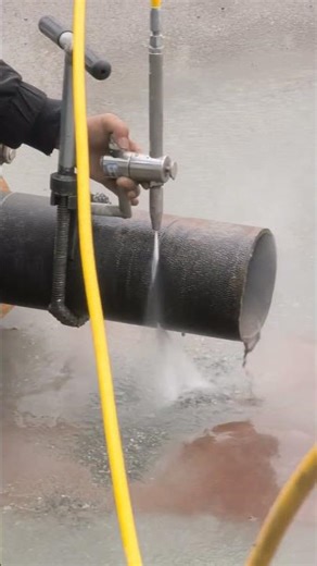 Cut Steel On the Go! Handheld Waterjet in Action #waterjet #handheld