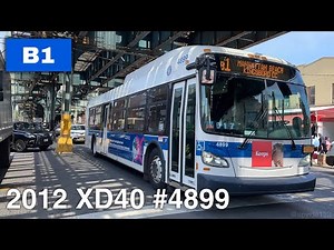 ⁴ᴷ⁶⁰ MTA NYC Bus: 2012 New Flyer XD40 #4899 on the B1 Bus @ 86th Street & 23rd Avenue