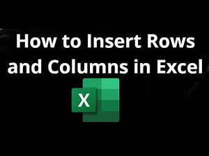 How to Insert Rows and Columns in Excel - Full Guide