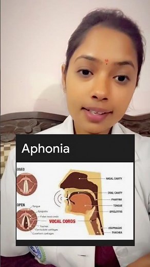 WHAT IS APHONIA ? #medicalterminology #education