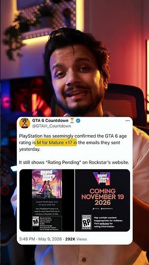 GTA 6 Age Rating Revealed before Rockstar? 🤯 #gta6 #gtavi #rockstargames #playstation #gamingnews