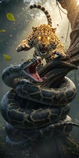 “Leopard vs Giant Python 🐆🐍 | Epic Jungle Battle in 3D Animation” #youtubeshorts #3danimation