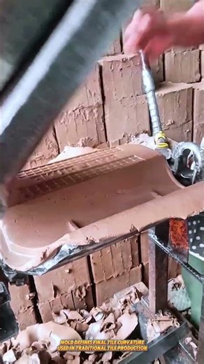 Manual Clay Tile Press Tool Shapes Roof Tiles Using Compression Mold System #tools