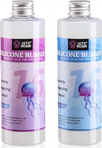 LET'S RESIN Silicone Mold Making Kit-Translucent Silicone Rubber Non-Toxic Liquid Mold Making Silicone-20.46oz Super Elastic Molding Silicone-Ideal for 3D Molds,Resin Molds,Silicone Molds4H Fast Cure