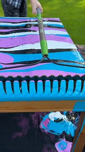 Old table refurbish with yard rake! This original video was produced by Network Media Productions LLC, Rick Lax, and Anna Rothfuss. | Crafts Hacks and Laughs
