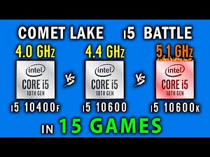 i5 10400f vs i5 10600 vs i5 10600k OC Test in 15 Games