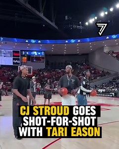 C.J. Stroud goes shot-for-shot with Houston Rockets' Tari Eason ... 🏀 | Mike Vick