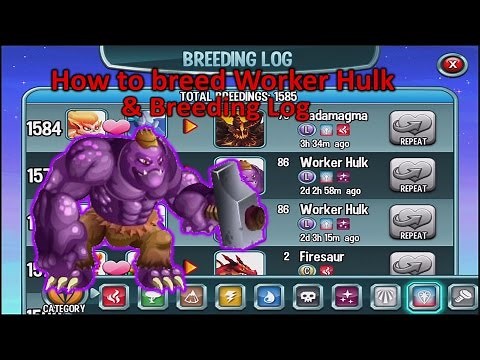 Monster Legends - How to breed Worker Hulk + Breeding Log