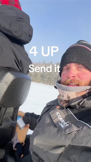 Poor snowmobile 🤣 #maine #icefishing #snowmobile #skidoo #eskimo