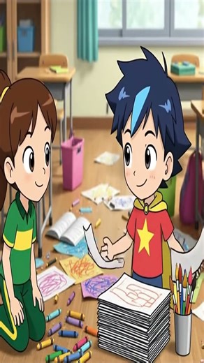 Cooperation — Kaito’s Classroom Cleanup | Kids Learn Teamwork & Helping Others