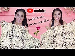 como tejer mi primer mantel a crochet Parte #1 crocheteteando con la comadre😊☕💖