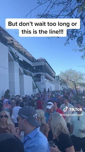 Waste Management Phoenix Open 16th hole! How we got into 16 in less than 5 minutes! #golf #longbombsgolf #wmphoenixopen #phoenixopen #golftournament #thepeoplesopen