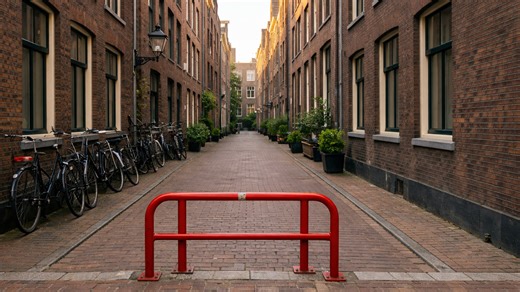 What makes this Amsterdam alley so peaceful