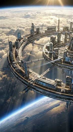 Una ciudad suspendida entre el cielo y el espacio. 🌍✨