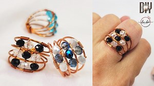 Easy wire ring tutorial for beginners | Making simple bead jewelry 1035