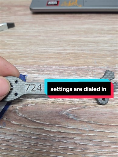 we got the setting dialed in on the 10w laser. #3dprinting #laser #laserengraving #fpv #drone