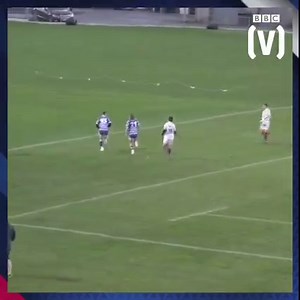 Some tries you just have to see to believe! Bridgend full-back Edd Howley scored this one to beat Swansea 🏉 | BBC Sport Wales