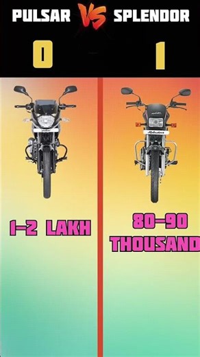 HERO splendor vs bajaj pulsar🔥 अब कौन जीतेगा💪 Bigg challenge #reel#trend #bike#shorts