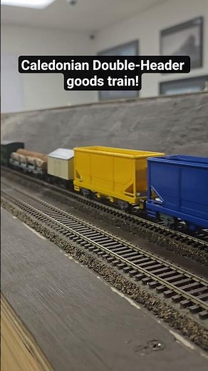 Caledonian Double-Header goods train! #thomasandfriends #donaldanddouglas