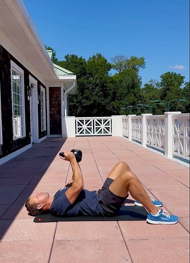 Kettlebell Floor Press for Chest & Triceps Strength