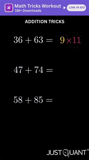 Math Tricks - Addition Tricks - Mental Math Hacks - Quick Math Tricks - Easy Maths #mathtricks