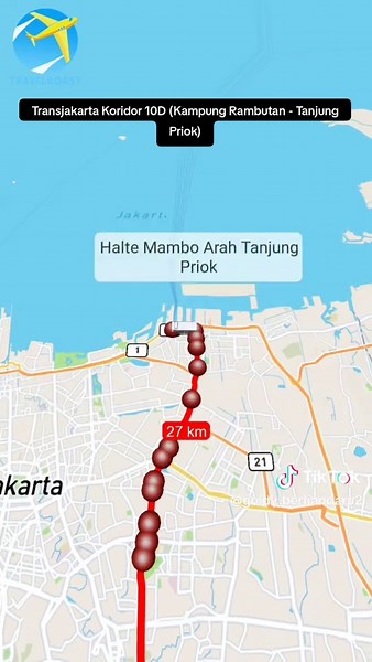 Transjakarta Koridor 10D: Rute dan Tarif BRT