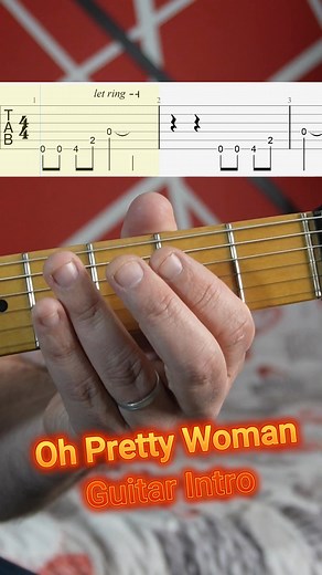 189K views · 3.7K reactions | Bonjour tout le monde, Aujourd'hui au programme, un petit cover de Roy Orbison - Oh, Pretty Woman Guitar Intro avec sa Tablature ! et n'oubliez pas de vous abonner pour profiter d’autres contenus ! Merci et bon visionnage!! #guitarcover #guitarlesson #tutorial #electricguitar #guitartutorial #rockguitar #fyp #skullstrings #skullgwen #royorbison #ohprettywoman #boogieguitar #riffguitar | Tony GALDI | Facebook