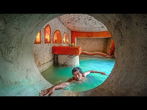 How To Build Secret Tunnel Underground Home and Water Slide Swimming Pools