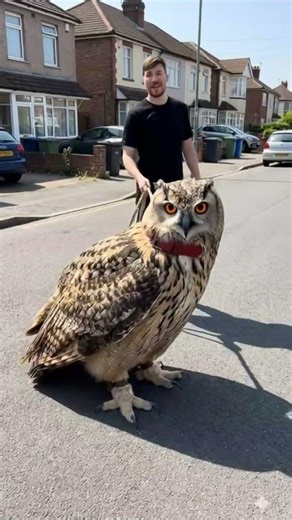 Real or AI? Giant Owl Walking Like a Pet 😱🦉 | Shocking Viral Video📄 FULL YOUTUBE