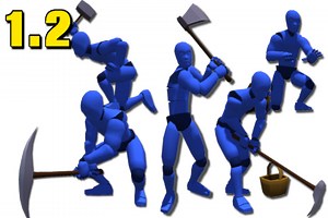 [UPDATED] 1.2 Villager Animations Pack - Working and gathering resources 3D animations