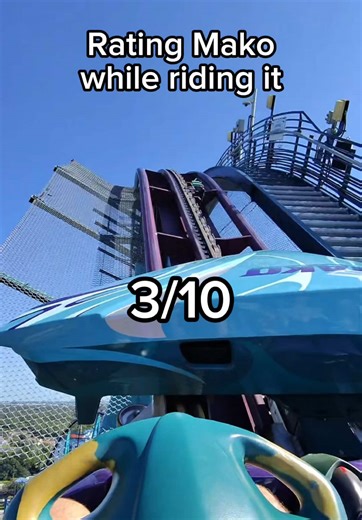 Rating Mako @SeaWorld Orlando while riding it #amusementpark #rollercoaster #themepark #coastertok #seaworldorlando