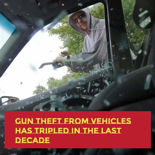 Gun theft from vehicles has tripled in the last decade. Make sure your firearm is in a locked gun case and securely attached to your vehicle. Learn how to store guns safely at SafeGunStorageTexas.com. #safegunstorage #carbreakins | Texas Department of Public Safety