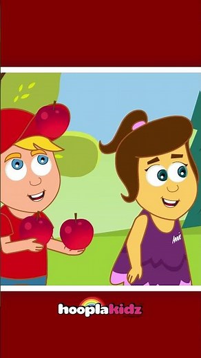 The Apple Song 🍎 #nurseryrhymes #kidssong #shorts #hooplakidz