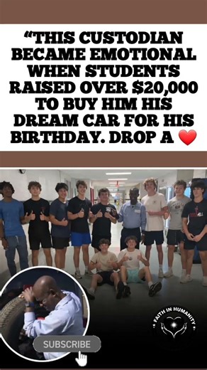 STUDENTS SURPRISE CUSTODIAN WITH HIS DREAM CAR 😭 #kindnessiscool #emotional #memes #viral