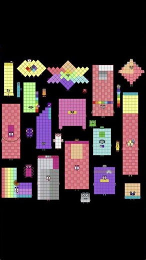 Numberblocks 1 2 3 4 5 6 7 8 9 10 33 37 47 54 63 65 73 75 83 98 108 119 125 128 129 135