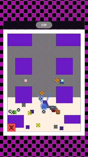 Exciting Square Race Challenge: Bouncing Colors!
