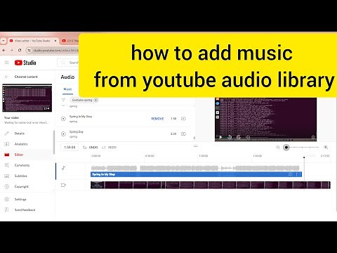 how to add music from youtube audio library