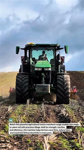 Power Meets Precision: Heavy Tractor Field Tillage in Action #Tractor #Farming #Agriculture