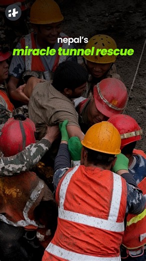 nepal tunnel rescue: two workers found alive after 9 days #shorts